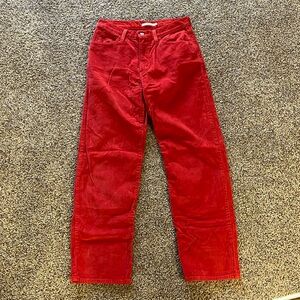 Levi’s Women’s 94 Baggy Corduroy Red Pants Size 28